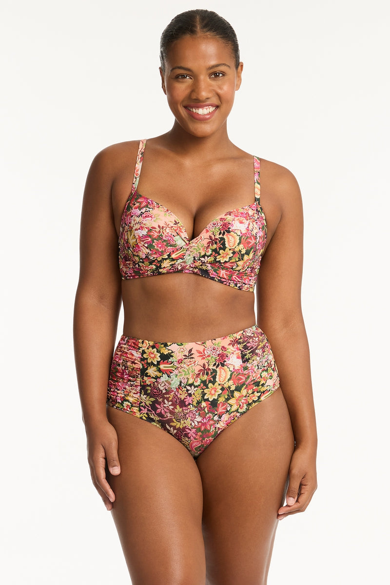 Wildflower-Pink_Cross-Front-Moulded-Cup-Bra_High-Waisted-Gathered-Side-Pant_Bikini-Set_Sea-Level-Swim-Australia_3