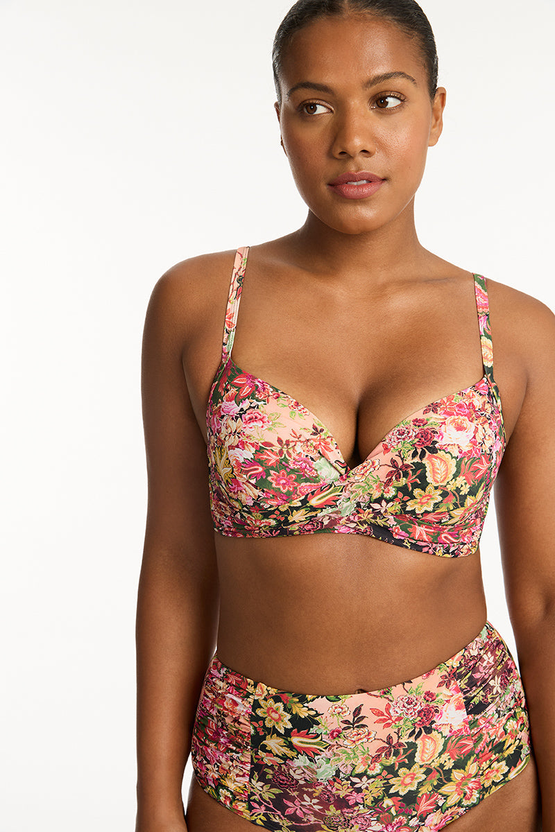 Wildflower-Pink_Cross-Front-Moulded-Cup-Bra_High-Waisted-Gathered-Side-Pant_Bikini-Set_Sea-Level-Swim-Australia_4