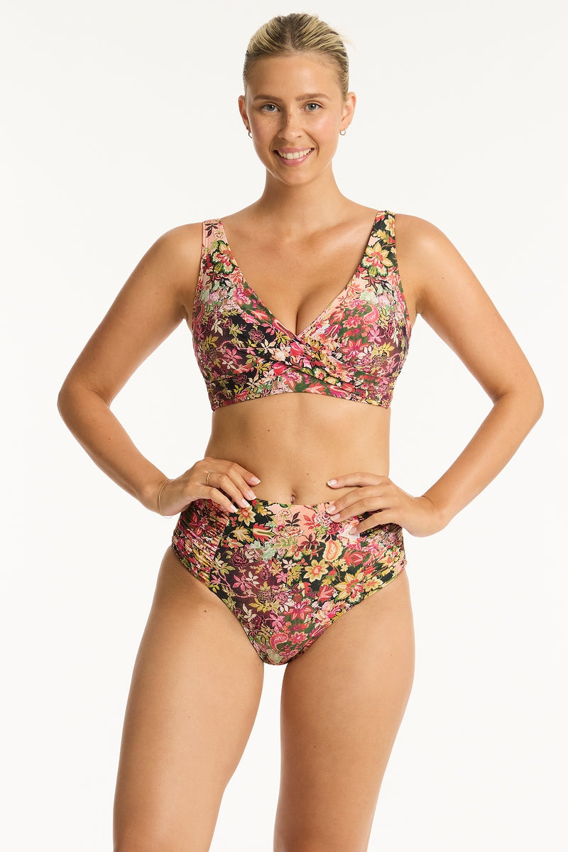 Wildflower-Pink_G-Cup-Cross-Front-Bra_High-Waisted-Gathered-Side-Pant_Bikini-Set_Sea-Level-Swim-Australia_3