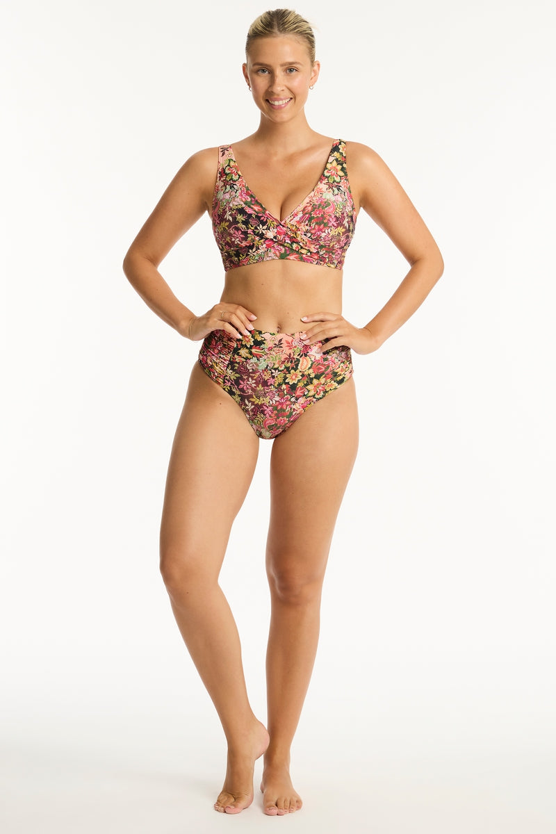 Wildflower-Pink_G-Cup-Cross-Front-Bra_High-Waisted-Gathered-Side-Pant_Bikini-Set_Sea-Level-Swim-Australia_6