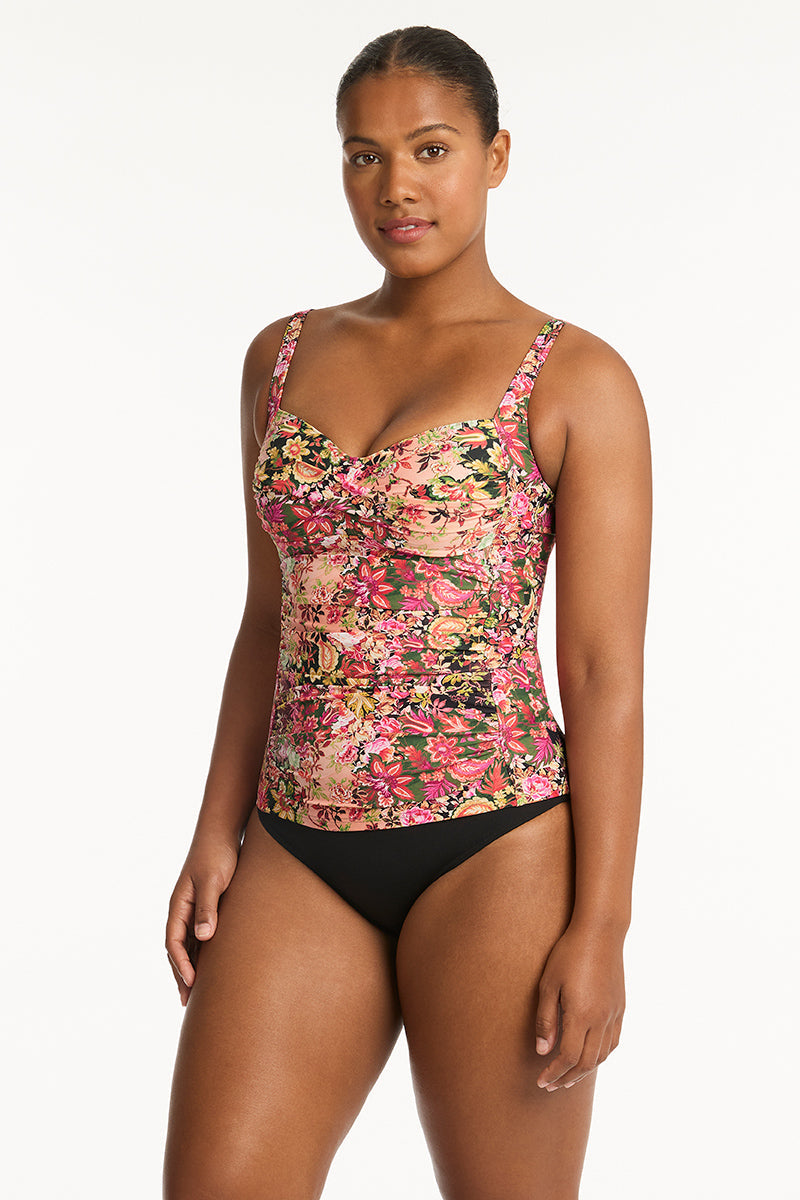 Wildflower-Pink_Twist-Front-Multifit-Bust-Singlet-Swimwear-Top_Sea-Level-Swim-Australia_4